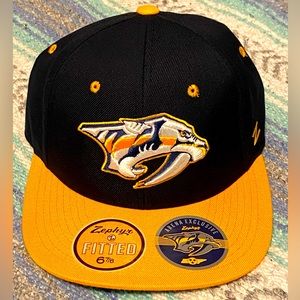 NWT Nashville Predators Fitted Flat Bill Hat